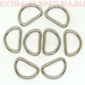 Полукольцо 25мм (d=2,3 мм), цв. никель, уп.500шт, металлическое TSW