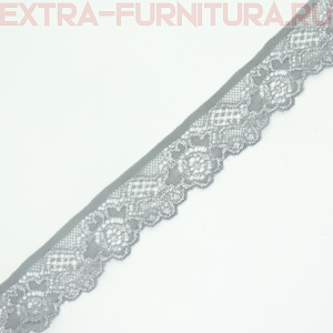 Кружево-стрейч TBY-L839 шир.35мм, цв.19 серый (уп.50м)