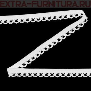 Резинка ажурная 12мм, арт.0312/5 цв.белый (уп.1000м)