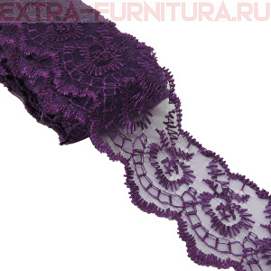 Кружево ш 3,5 см, цв.фиолетовый (10 ярдов)