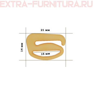 Крючок для бюстгальтера,пластик, арт.TBY-82652, диам.15мм, цв. бежевый, уп.100шт