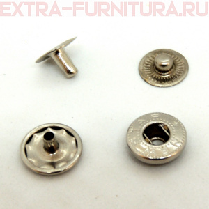 Кнопка №54 12,5 мм, цв.никель, (уп.1440шт) NEWSTAR
