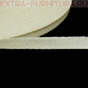 Лента киперная х/б 10 мм, цв. суровый, уп.50м (пл.1,8 г/м)