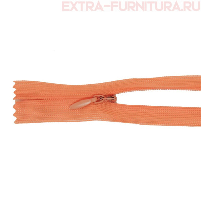 Молния потайная  № 3, 20 см, цв. 156 лосось п/э пл.9,3 гр/м