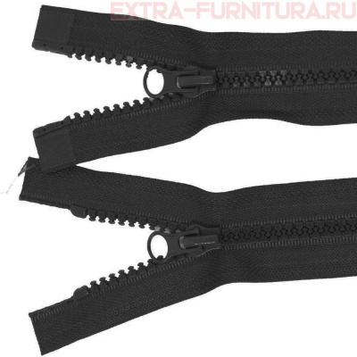 Молния Трактор Т5 2 замка 90см, цв. 322 черный, LOGO