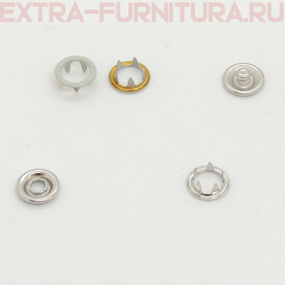 Кнопка рубашечная 9,5мм кольцо, цв.521 светло-серый матовый (уп.1440шт) Buttoni