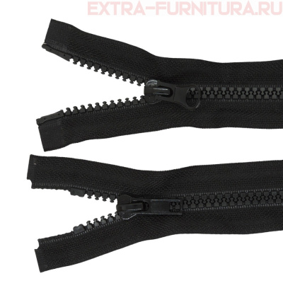 Молния Трактор Т5 2 замка, дл.60 см, цв.черный, усил. звено (кл.А)