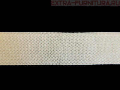 Резинка вязаная, 100мм (+/-2мм), цв.белый (уп.-50м*3 уп)