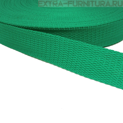 Стропа шир.30мм, цв.305 изумрудный, уп.50м, пл. 11,7 гр/м