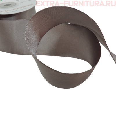 Лента атласная 50 мм цв.180 серый рул.27,42м