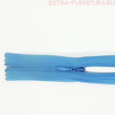 Молния потайная № 3, 50 см, цв. 331 голубой п/э пл.9,3 гр/м