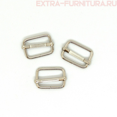 Пряжка регулировочная металл 20мм (20*13), цв. никель, уп.500шт